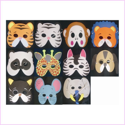 EVA Foam mask Animal asst Pkt 12 - SALE