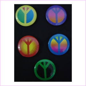 Peace Badge 2cm Metal Asst Pkt 48-SALE
