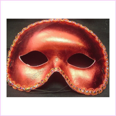 Venetian mask material braid red