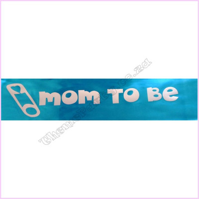 Sash Material Mom to Be Blue
