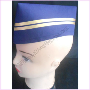 Air Hostess Hat Navy   Two Gold Stripes