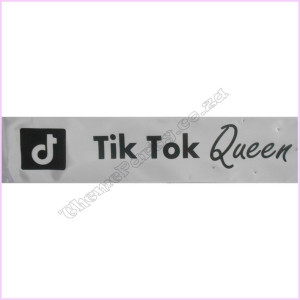 Sash Material Tik Tok Queen White Sash Material Tik Tok Queen White