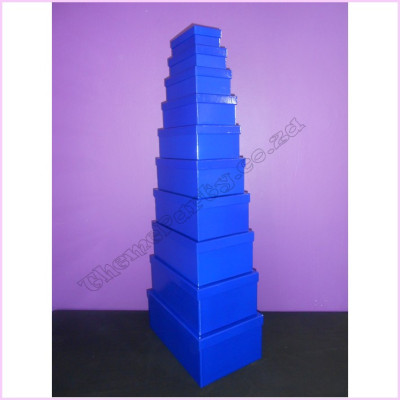 Gift Box Set 10 Solid Colour NavyBlu lid