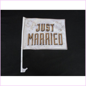 CarFlagMaterial 35x26 Just Married -SALE