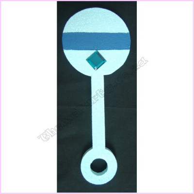 Baby Rattle Gems Poly 30cm   Packet Blue