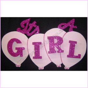 Its a Girl Balloons Poly 50cm PacketPink Its a Girl Balloons Poly 50cm PacketPink