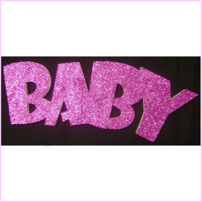 Big Baby Poly 50cm   Packet Glitter Pink