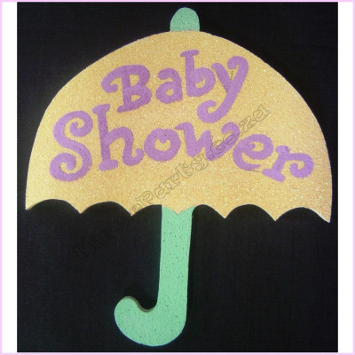 BabyShowerUmbrellaPolyGreenCream30cm P
