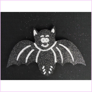 Bat Polystyrene 30cm Black   Silver