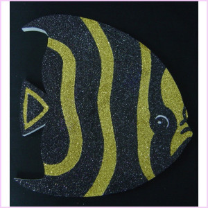 Fish Glitter 30cm Pkt Black & Gold