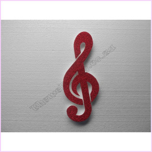 Treble Clef poly Pkt 30cm Glitter Red Treble Clef poly Pkt 30cm Glitter Red