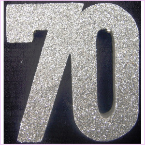 70th Poly 30cm Glitter   Packet Silver