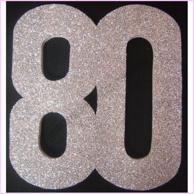 80th Poly 30cm Glitter   Packet Silver