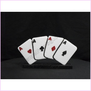 Casino cards on base polystyrene 30cm