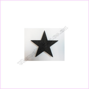 Star Poly 10cm Glitter Packet Black Star Poly 10cm Glitter Packet Black
