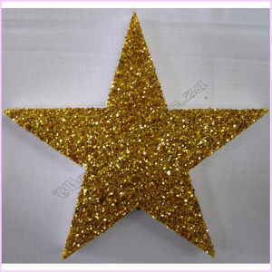 Star Poly 15cm Glitter Packet Gold Star Poly 15cm Glitter Packet Gold