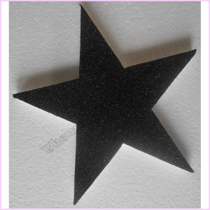 Star Poly 20cm Glitter Packet Black Star Poly 20cm Glitter Packet Black