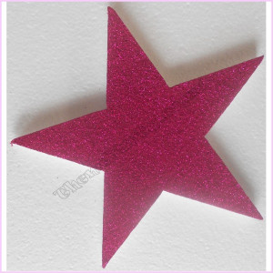 Star Poly 20cm Glitter Packet Pink Star Poly 20cm Glitter Packet Pink