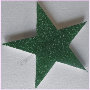 Star Poly 30cm Glitter Packet Green Star Poly 30cm Glitter Packet Green
