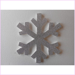 Snowflake Poly 30cm PacketGlitter Silver Snowflake Poly 30cm PacketGlitter Silver