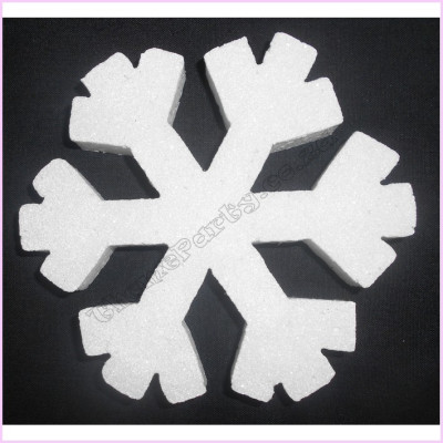 Snowflake Poly 10cm Packet Glitter Pearl