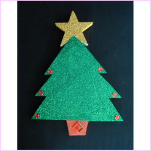 Christmas Tree Poly 40cm Glitter