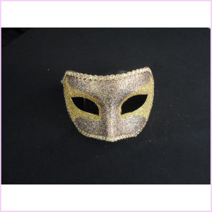 Venetian Mask Gold Bronze Glitter&Braid Venetian Mask Gold Bronze Glitter&Braid