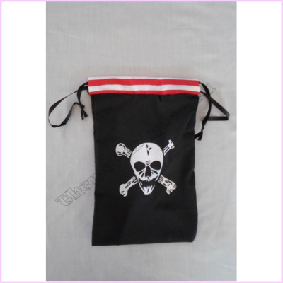 Pirate Loot bag material 15x24cm blk