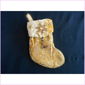 Christmas Stockings 9" Gold