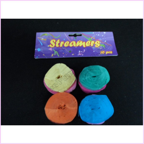 Streamers crepe Pkt10 Multi