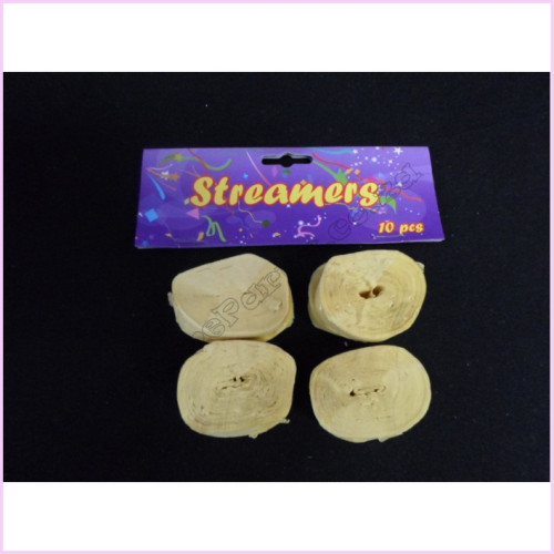 Streamers crepe Pkt10 Yellow