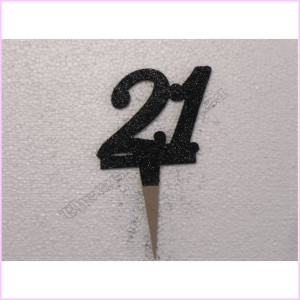 Cake Topper Joint 9.5cm Black 21st