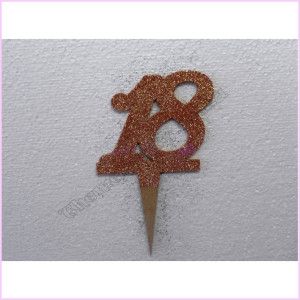 Cake Topper Joint 9.5cm Rose Gold 18th