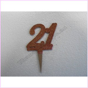 Cake Topper Joint 9.5cm Rose Gold 21st