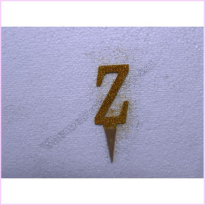 Cake Topper 7cm Glitter Gold Z Cake Topper 7cm Glitter Gold Z