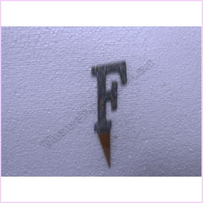 Cake Topper 7cm Glitter Silver F