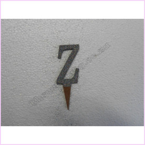 Cake Topper 7cm Glitter Silver Z Cake Topper 7cm Glitter Silver Z