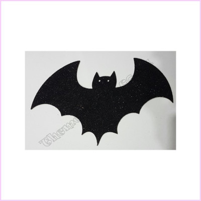 Bat Cut Out 30cm Glitter Black
