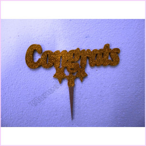 Cake Topper 9cm Congratulations Gold Cake Topper 9cm Congratulations Gold