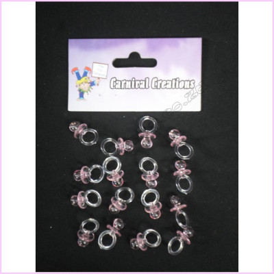 Pacifier Crystal 18 pcs Pink