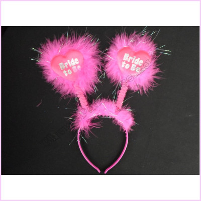 Headbopper Bride to be Pink Heart fur