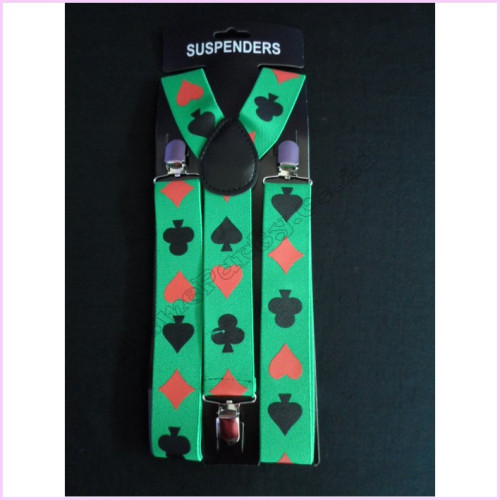 Suspender Brace Material Casino Green
