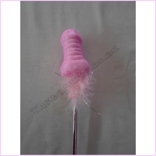 Willy Wand foam pink glitter 38cm