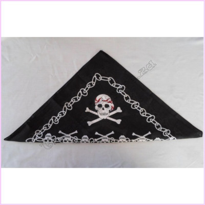 Bandanna material 50x50cm Pirate blk