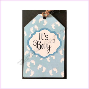 Gift Tag 7x10cm It's A Boy Blue Gift Tag 7x10cm It's A Boy Blue