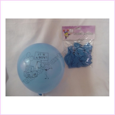 Balloon 25cm Pkt 15 Blue Its a Boy