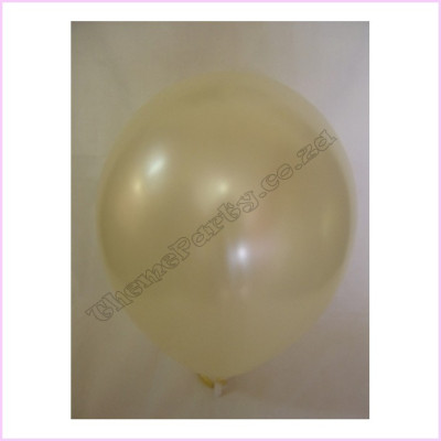 Balloon 30cm Metallic Pkt100 Ivory