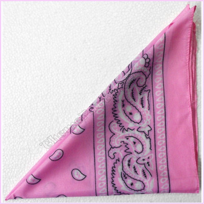 Bandanna Material 53cmx53cm Pink