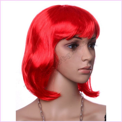 Wig Short Bob Red
