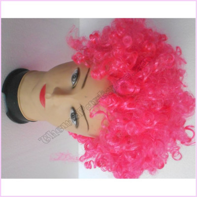 Wig Clown Adult 100g Neon Pink
